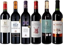 Coffret Cadeau Assorti Dégustation 6 Bordeaux Médaille d'Or