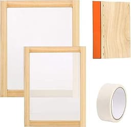 Cayway Kit de Sérigraphie, 4 PCS Kit de Démarrage pour Sérigraphie