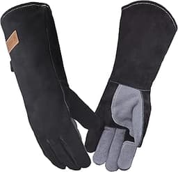 WZQH Gants Anti Chaleur de Barbecue En Cuir