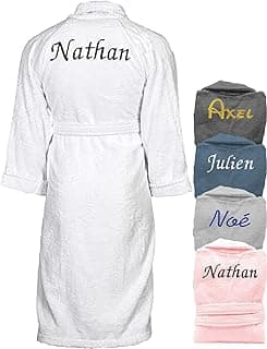 Peignoir homme brodé