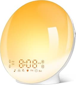Eveil Lumière LED Radio Réveil Matin