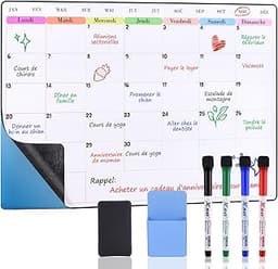 POPRUN Calendrier Adhésif Tableau Blanc