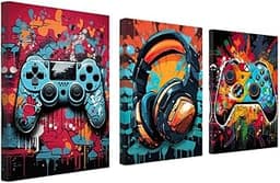 3Pcs Gamer Posters Jeu Vidéo Déco