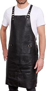 REDSALT Tablier en cuir de buffle souple 84x62 cm