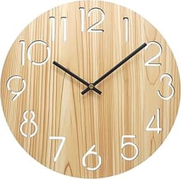 Horloge murale Vihimi 30,5 cm – bois silencieux