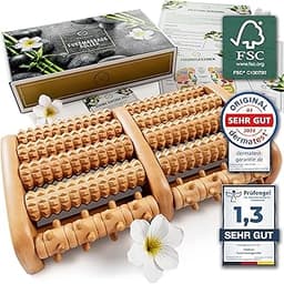 HELDSON Rouleau de massage pieds en bois