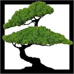 Decoration Murale en Mousse Arbre Bonsaï