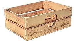 CHICCIE Boîte en bois avec texte personnalisable