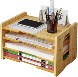 Organiseur de Bureau en Bois