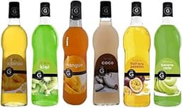 Lot sirops exotiques Rioba (Ananas, Kiwi, Mangue, Coco, Passion, Banane verte)