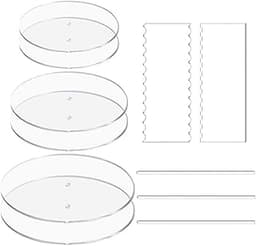 NICAVKIT Disques à gâteau ronds en acrylique (6 pcs)