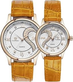 Paire de montres cuir ultra-fin DREAMING Q&P spécial couple