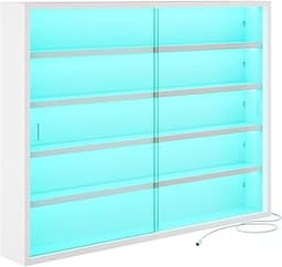 Vitrine Murale LED 5 étagères