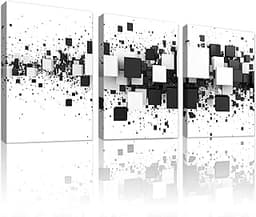 Triptyque abstrait noir et blanc WENGTIAO