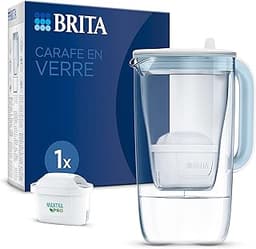 BRITA Carafe Filtrante Verre Bleue (2,5l)