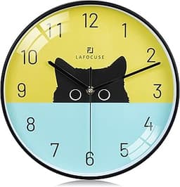 Lafocuse 30cm Horloge Murale Chat Design Moderne
