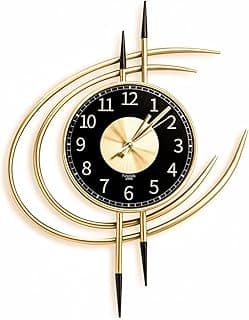LANMOU Grande Horloge Murale Moderne Silencieuse