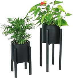 Alma Home, Pots Métal Noir sur Pieds