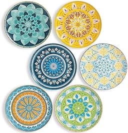 Assiettes multicolores (x6)