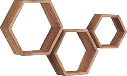 Étagères Hexagonales en Bois
