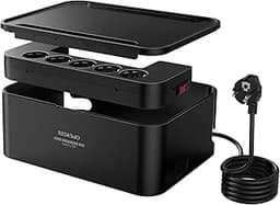 Redagod Multiprise avec boîte de rangement 5 prises + 3 ports USB