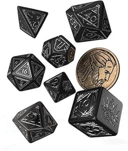 Q-Workshop 85244 The Witcher Dice Set Geralt – Silver Sword