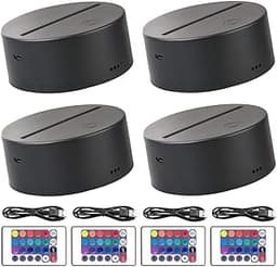 Bases LED 3D + plaques acryliques