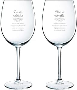 Verres à vin cadeau de départ en retraite