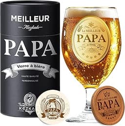 Verre à bière doré KEZKALS – coffret