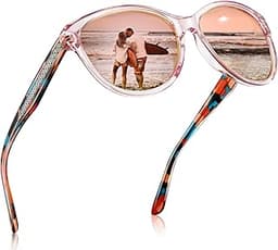 Carfia Rétro Lunettes de Soleil Femme Polarisées