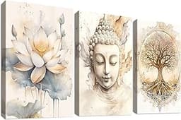 3Pcs Cadre Arbre de Vie Bouddha