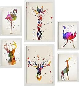 Ensemble de 6 affiches aquarelle