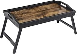 SONGMICS Table de lit avec pieds en bambou