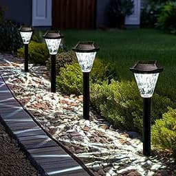 GIGALUMI Lot de 8 lampes solaires d'extérieur étanches