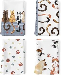 Torchons en coton imprimé