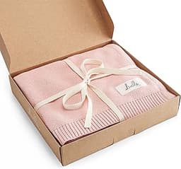 Livella Couverture en Tricot de Qualité Supérieure, 100% Coton Biologique