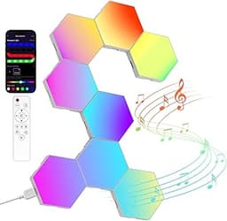 Panneau LED Hexagonal Gaming Murale Lampe — 8pcs Smart Music Sync