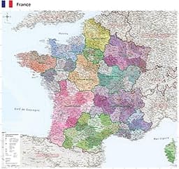 Carte de France plastifiée 100 x 100 – GeoMetro