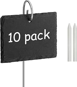 Poeland – Étiquettes ardoise sur tiges inox (x10)