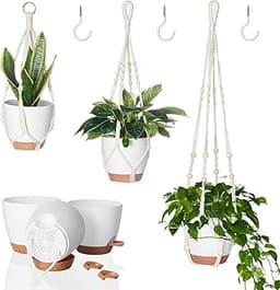 Bamworld Suspension Plante Macramé 3 Pièces