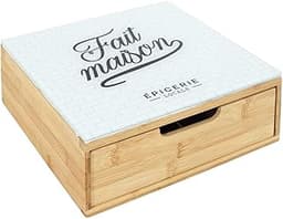 Porte-capsules tiroir bois & verre