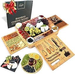 Plateau à Fromage en Bambou, Set de Couteaux