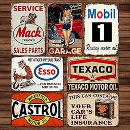 Lot de 7 plaques métal rétro WANDGU