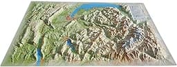 Carte en relief Haute-Savoie