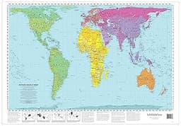 Peters World Map - Laminated