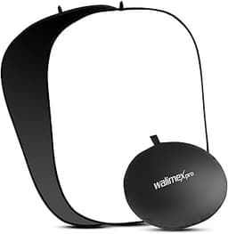 Walimex Pro Arrière-Plan Pliable 2 en1 150x200 cm, Noir/Blanc