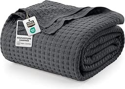Utopia Bedding Couverture gaufrée en coton 300 GSM