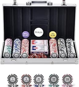 VEVOR Mallette de Poker 300 Jetons
