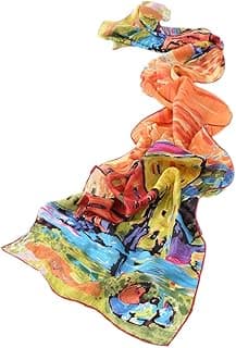 Prettystern Longue Femme Foulard Écharpe en 100% Soie