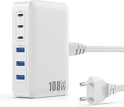 Chargeur multiple GaN 108W (6 ports)